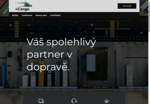 Webové stránky 4Cargo s.r.o., Plzeň