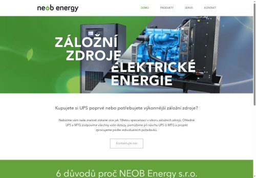 Webové stránky NEOB Energy s.r.o., Zastávka