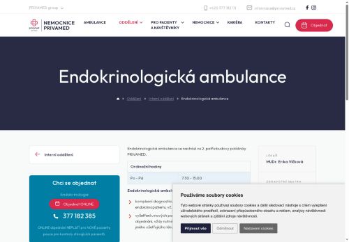 Zobrazit webové stránky Endokrinologická ambulance - Nemocnice PRIVAMED