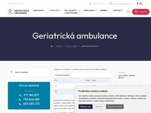 Geriatrická ambulance - Nemocnice PRIVAMED