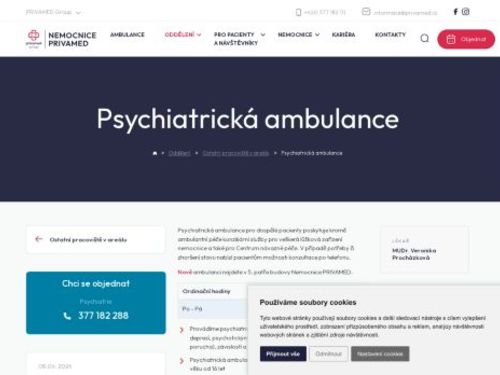 Psychiatrická ambulance - Nemocnice PRIVAMED