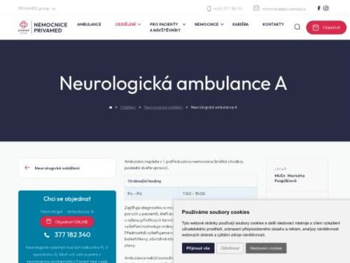Neurologická ambulance A - Nemocnice PRIVAMED