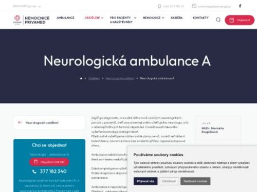 Neurologická ambulance A - Nemocnice PRIVAMED