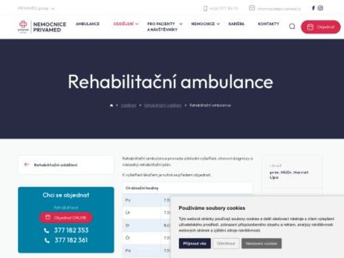 Rehabilitační ambulance - Nemocnice PRIVAMED