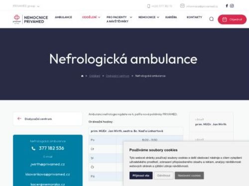 Nefrologická ambulance - Nemocnice PRIVAMED