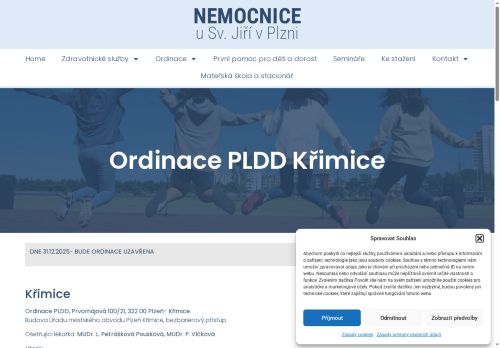 Zobrazit webové stránky Praktický lékař pro děti a dorost - Nemocnice u Sv. Jiří - ordinace Křimice