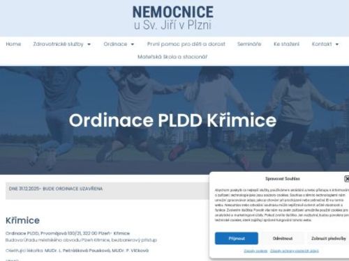 Praktický lékař pro děti a dorost - Nemocnice u Sv. Jiří - ordinace Křimice