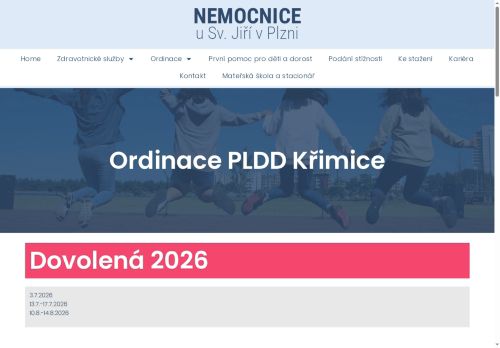 Zobrazit webové stránky Praktický lékař pro děti a dorost - Nemocnice u Sv. Jiří - ordinace Křimice
