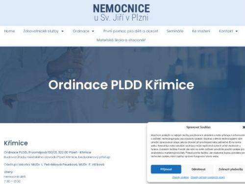 Praktický lékař pro děti a dorost - Nemocnice u Sv. Jiří - ordinace Křimice