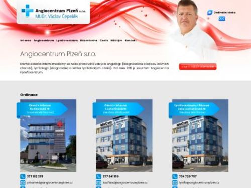 Interní a cévní ordinace Angiocentrum Plzeň s.r.o. - MUDr. Václav Čepelák - Nemocnice PRIVAMED