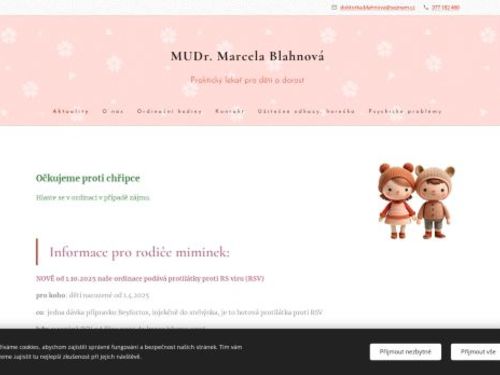 Praktický lékař pro děti a dorost - MUDr. Marcela Blahnová