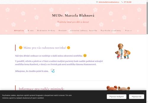 Zobrazit webové stránky Praktický lékař pro děti a dorost - MUDr. Marcela Blahnová