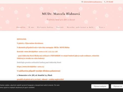 Praktický lékař pro děti a dorost - MUDr. Marcela Blahnová