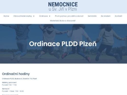 Praktický lékař pro děti a dorost - Nemocnice u Sv. Jiří Plzeň
