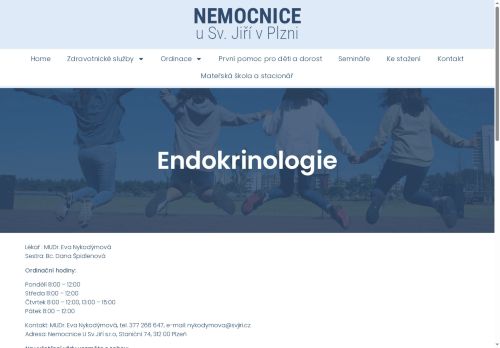 Zobrazit webové stránky Dětská endokrinologická ambulance - Nemocnice u Sv. Jiří - MUDr. Eva Nykodýmová