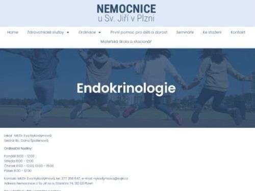 Dětská endokrinologická ambulance - Nemocnice u Sv. Jiří - MUDr. Eva Nykodýmová