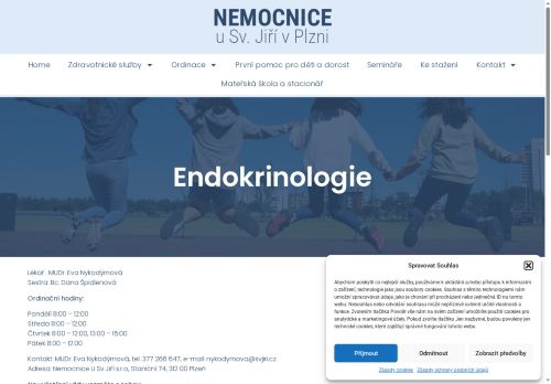 Zobrazit webové stránky Dětská endokrinologická ambulance - Nemocnice u Sv. Jiří - MUDr. Eva Nykodýmová