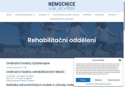 Zobrazit webové stránky Ordinace rehabilitačního lékaře - Nemocnice u Sv. Jiří - MUDr. E. Frimlová, MUDr. H. Hladová