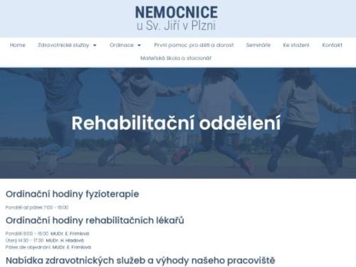 Ordinace rehabilitačního lékaře - Nemocnice u Sv. Jiří - MUDr. E. Frimlová, MUDr. H. Hladová