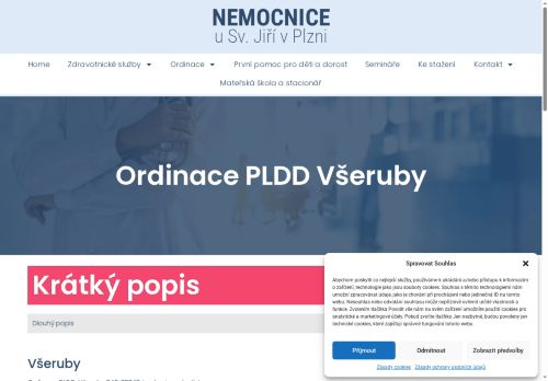 Zobrazit webové stránky Praktický lékař pro děti a dorost - Nemocnice u Sv. Jiří - ordinace Všeruby