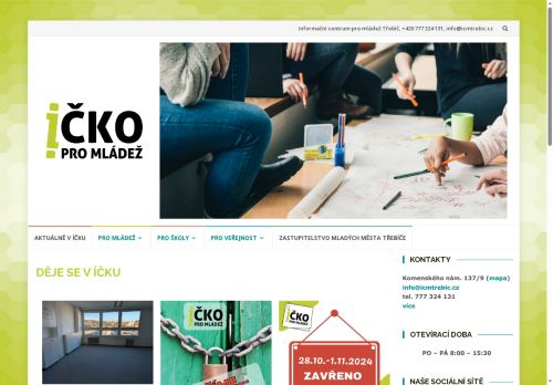 Zobrazit webové stránky Informační centrum pro mládež Třebíč