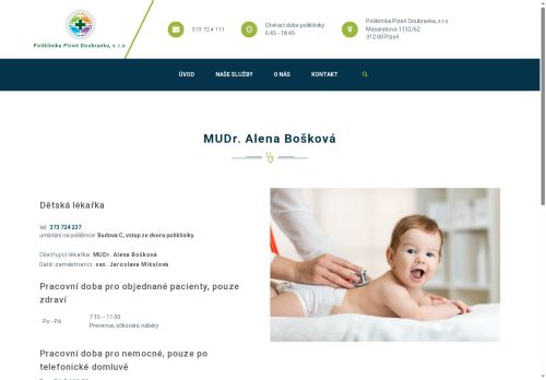 Zobrazit webové stránky Praktický lékař pro děti a dorost - MUDr. Alena Bošková