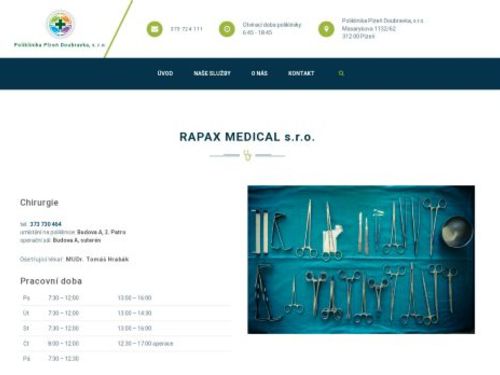 Chirurgická ambulance RAPAX Medical, s.r.o. - MUDr. Tomáš Hrabák