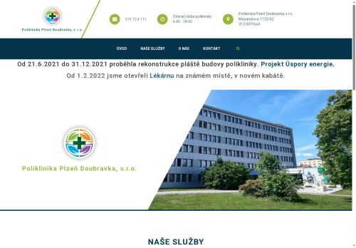 Zobrazit webové stránky Poliklinika Doubravka Plzeň