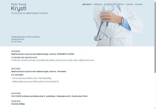 Zobrazit webové stránky Interní ambulance - MUDr. Tomáš Krystl