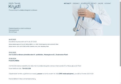Zobrazit webové stránky Diabetologická ambulance - MUDr. Tomáš Krystl