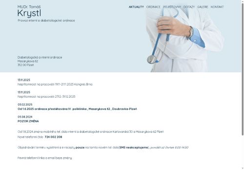 Zobrazit webové stránky Diabetologická ambulance - MUDr. Tomáš Krystl