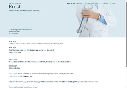 Zobrazit webové stránky Interní ambulance - MUDr. Tomáš Krystl