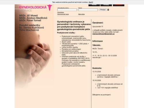 Gynekologická ordinace - MUDr. Jiří Mareš, MUDr. Andrea Medřická (Poliklinika Doubravka)