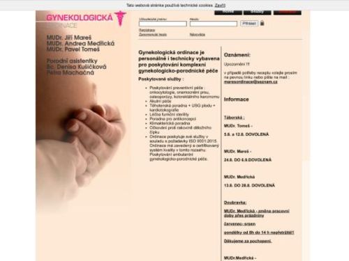 Gynekologická ordinace - MUDr. Jiří Mareš, MUDr. Andrea Medřická, MUDr. Pavel Tomeš (ordinace Táborská)