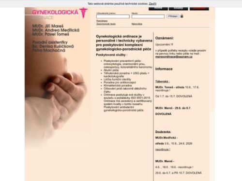 Gynekologická ordinace - MUDr. Jiří Mareš, MUDr. Andrea Medřická (Poliklinika Doubravka)