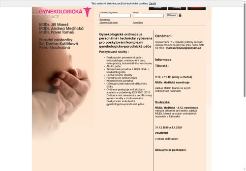 Zobrazit webové stránky Gynekologická ordinace - MUDr. Jiří Mareš, MUDr. Andrea Medřická (Poliklinika Doubravka)