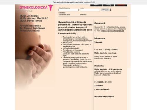 Gynekologická ordinace - MUDr. Jiří Mareš, MUDr. Andrea Medřická (Poliklinika Doubravka)