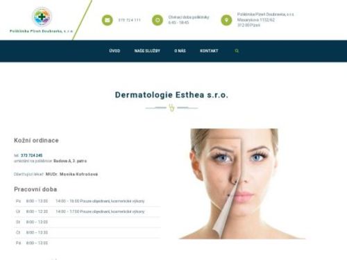 Kožní ordinace Dermatologie Esthea s.r.o. - MUDr. Monika Kofroňová