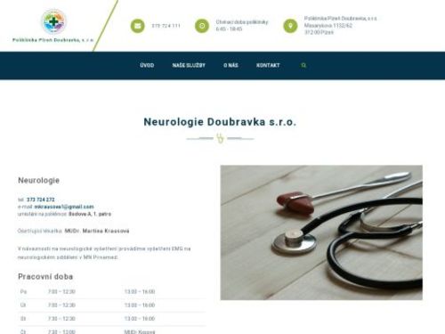Neurologie Doubravka s.r.o. - MUDr. Martina Krausová