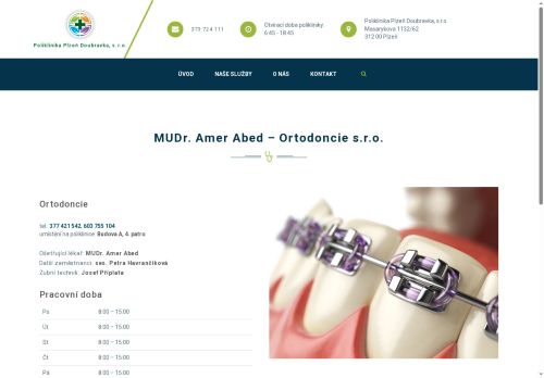 Zobrazit webové stránky Ortodoncie - MUDr. Amer Abed