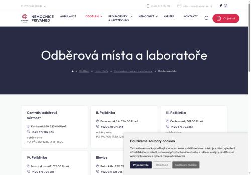 Zobrazit webové stránky Odběrová místnost Privamed, a.s. - Poliklinika Slovany