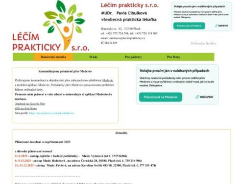 Praktický lékař pro dospělé Léčím prakticky s.r.o. - MUDr. Pavla Cibulková