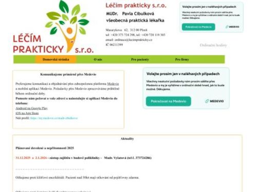 Praktický lékař pro dospělé Léčím prakticky s.r.o. - MUDr. Pavla Cibulková