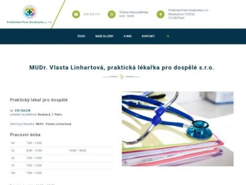 Praktický lékař pro dospělé - MUDr. Vlasta Linhartová