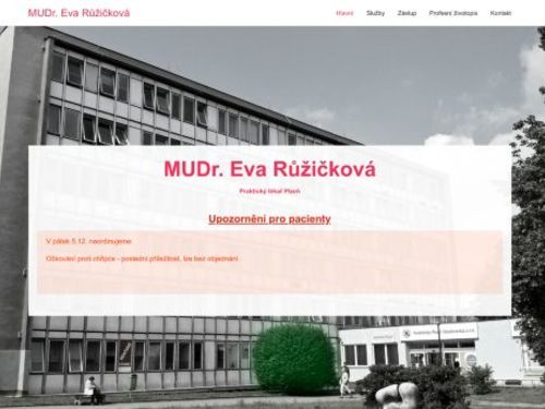 Praktický lékař pro dospělé - MUDr. Eva Růžičková