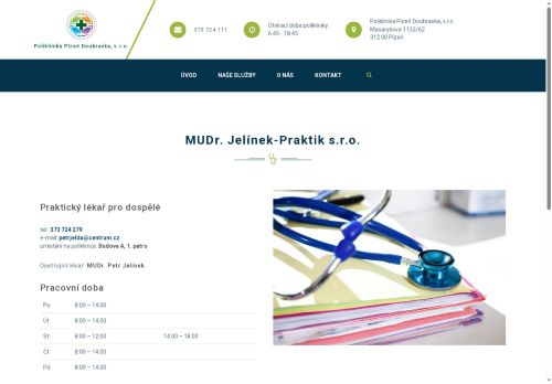 Zobrazit webové stránky Praktický lékař pro dospělé - MUDr. Petr Jelínek