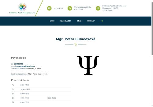 Zobrazit webové stránky Psychologická ambulance - Mgr. Petra Sumcovová