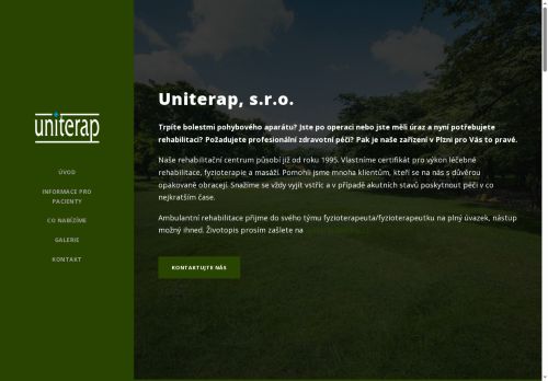 Zobrazit webové stránky Rehabilitace, fyzioterapie Uniterap - Poliklinika Doubravka
