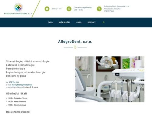Stomatologie AllegroDent, s.r.o. - MUDr. Štěpánka Plhová, MDDr. Anna Panochová