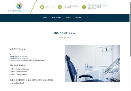 Zobrazit webové stránky Stomatologie MC-DENT s.r.o. - MUDr. Michael Cimbura